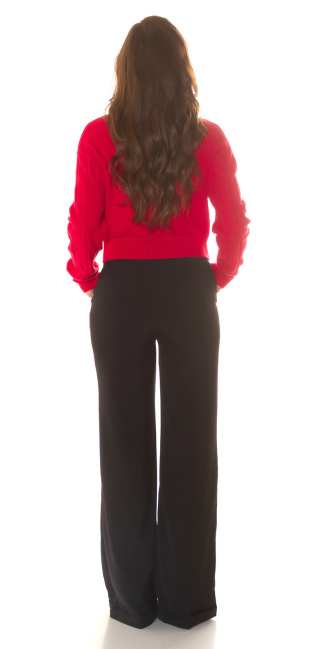 Musthave gebreide sweater-trui met col rood